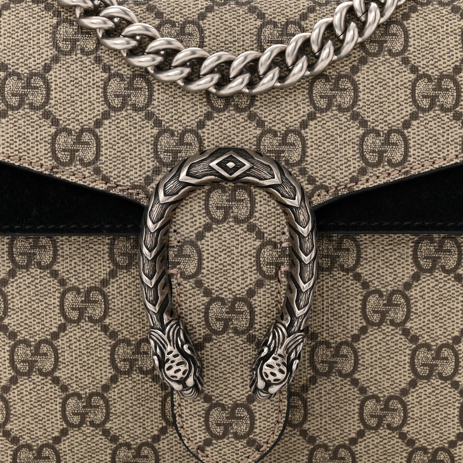 Gucci GG Supreme Monogram Mini Dionysus Shoulder Bag Black 8 of 11
