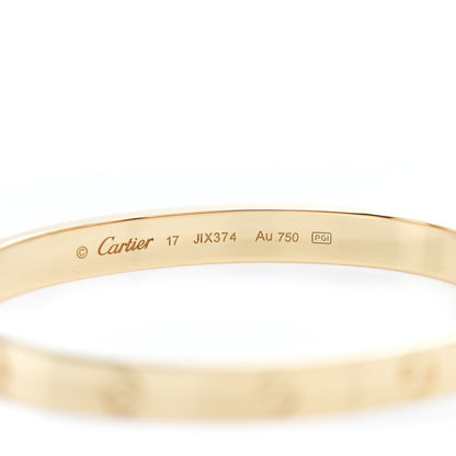 Cartier 18K Yellow Gold LOVE Bracelet 17 4 of 4