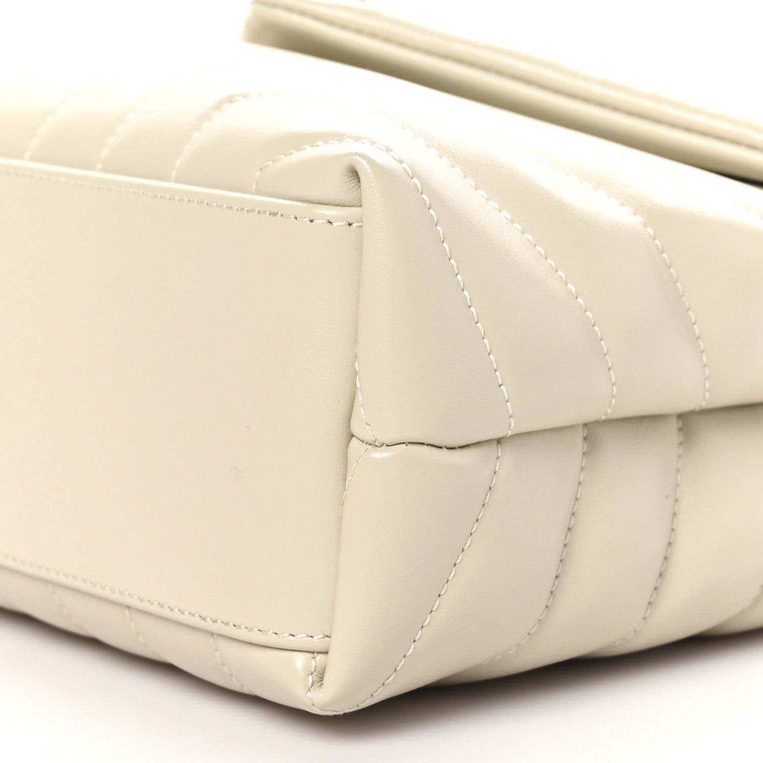 Saint Laurent Calfskin Y Quilted Monogram Small Loulou Chain Satchel Crema Soft 10 of 10