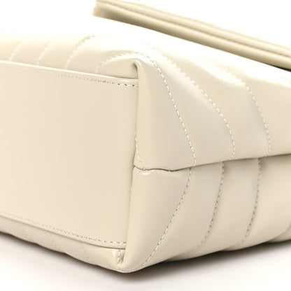 Saint Laurent Calfskin Y Quilted Monogram Small Loulou Chain Satchel Crema Soft 10 of 10
