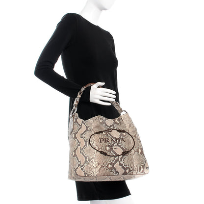 Prada Python Logo Hobo Roccia 2 of 7