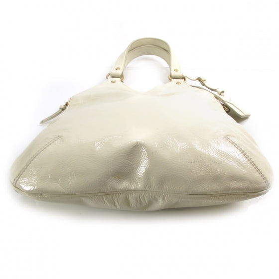 Saint Laurent Patent Tribute Tote Ivory 4 of 11