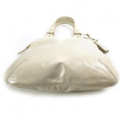 Saint Laurent Patent Tribute Tote Ivory 4 of 11
