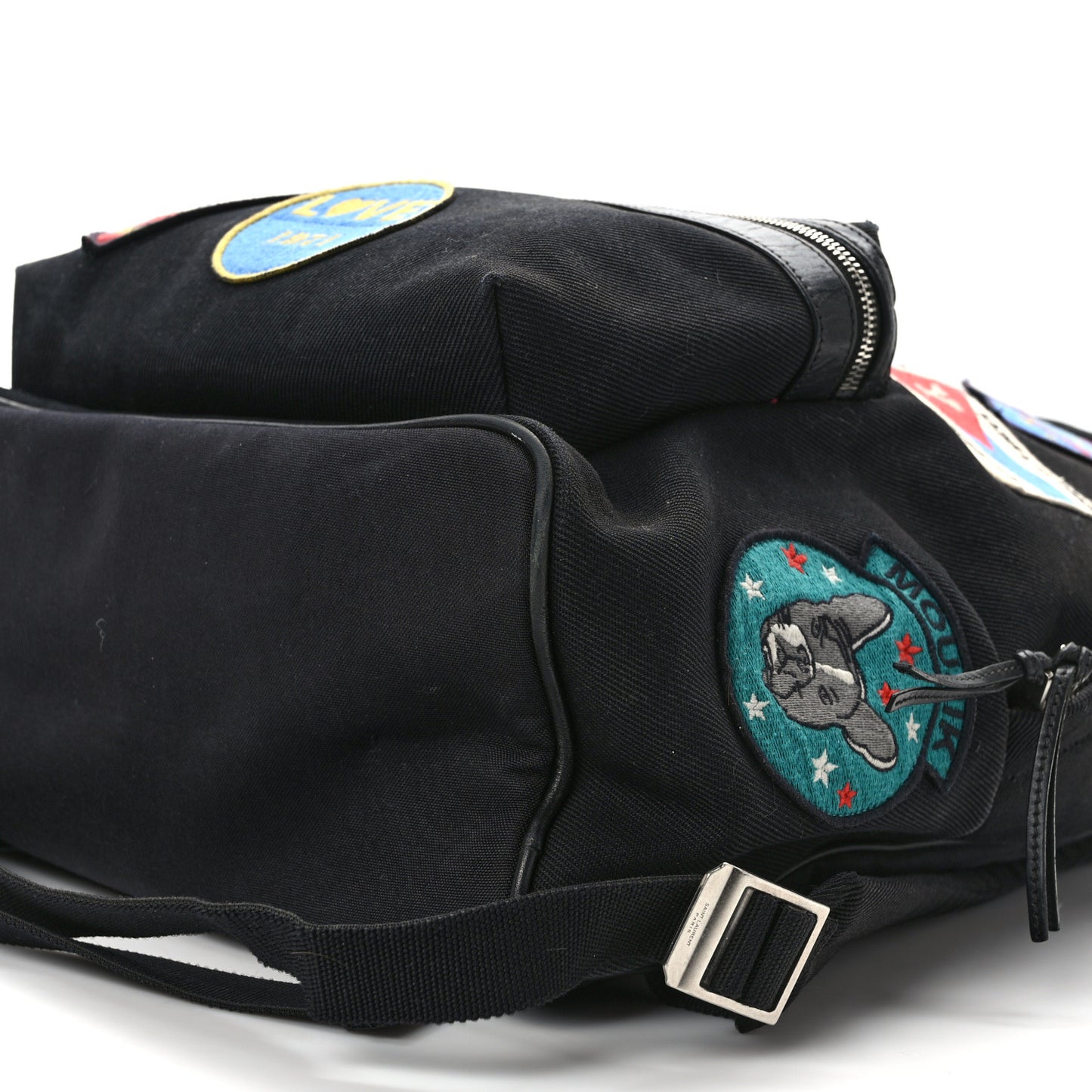 Twill Patches City Backpack Black