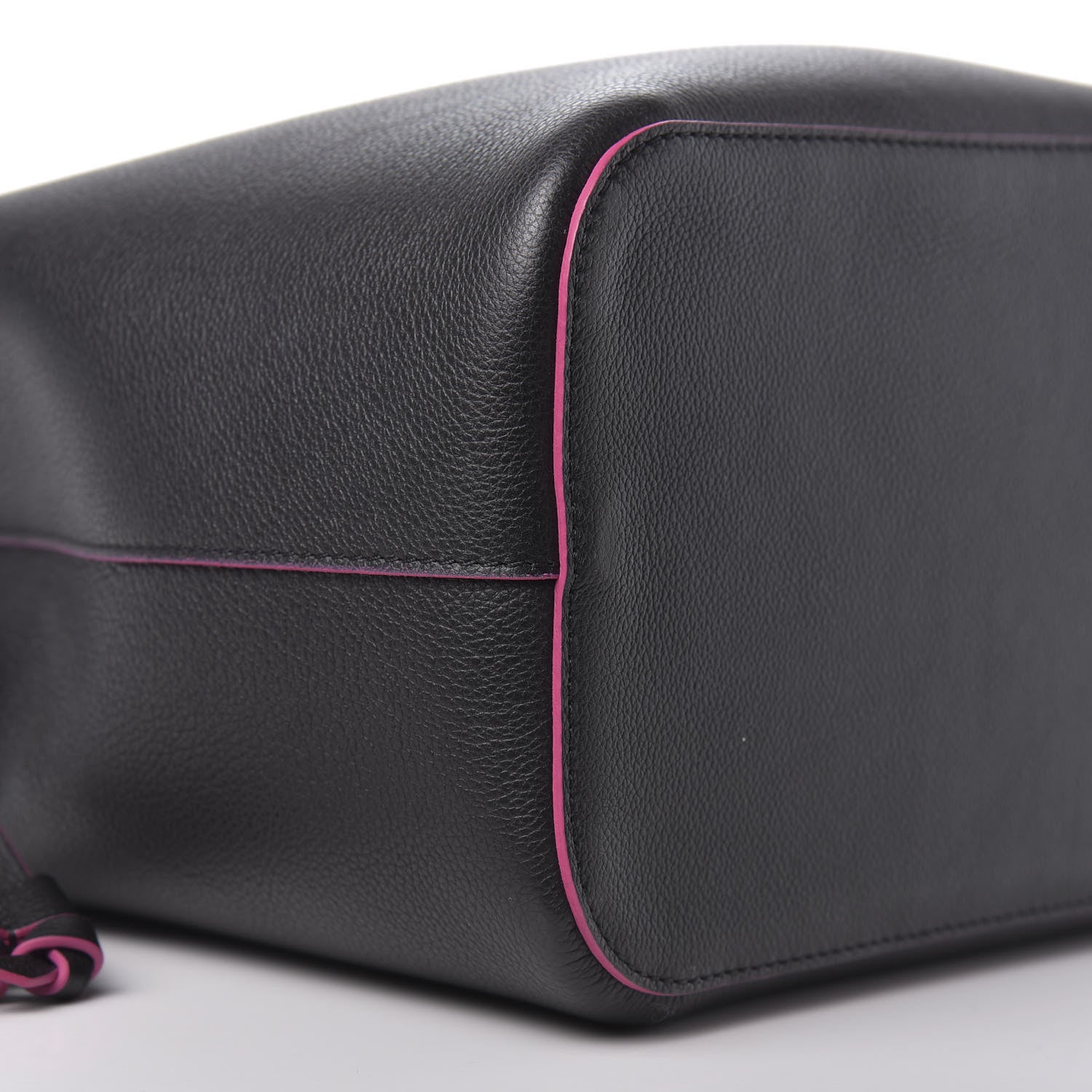 Louis Vuitton Calfskin Lockme Bucket Black 7 of 9