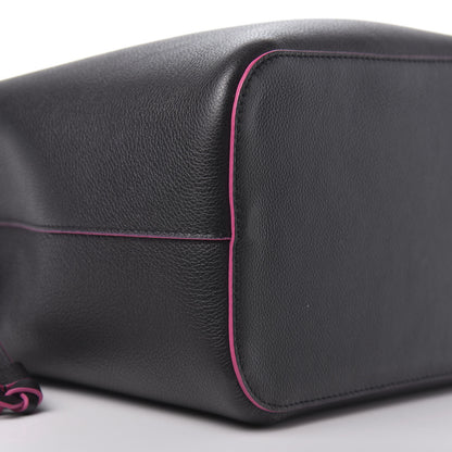 Louis Vuitton Calfskin Lockme Bucket Black 7 of 9
