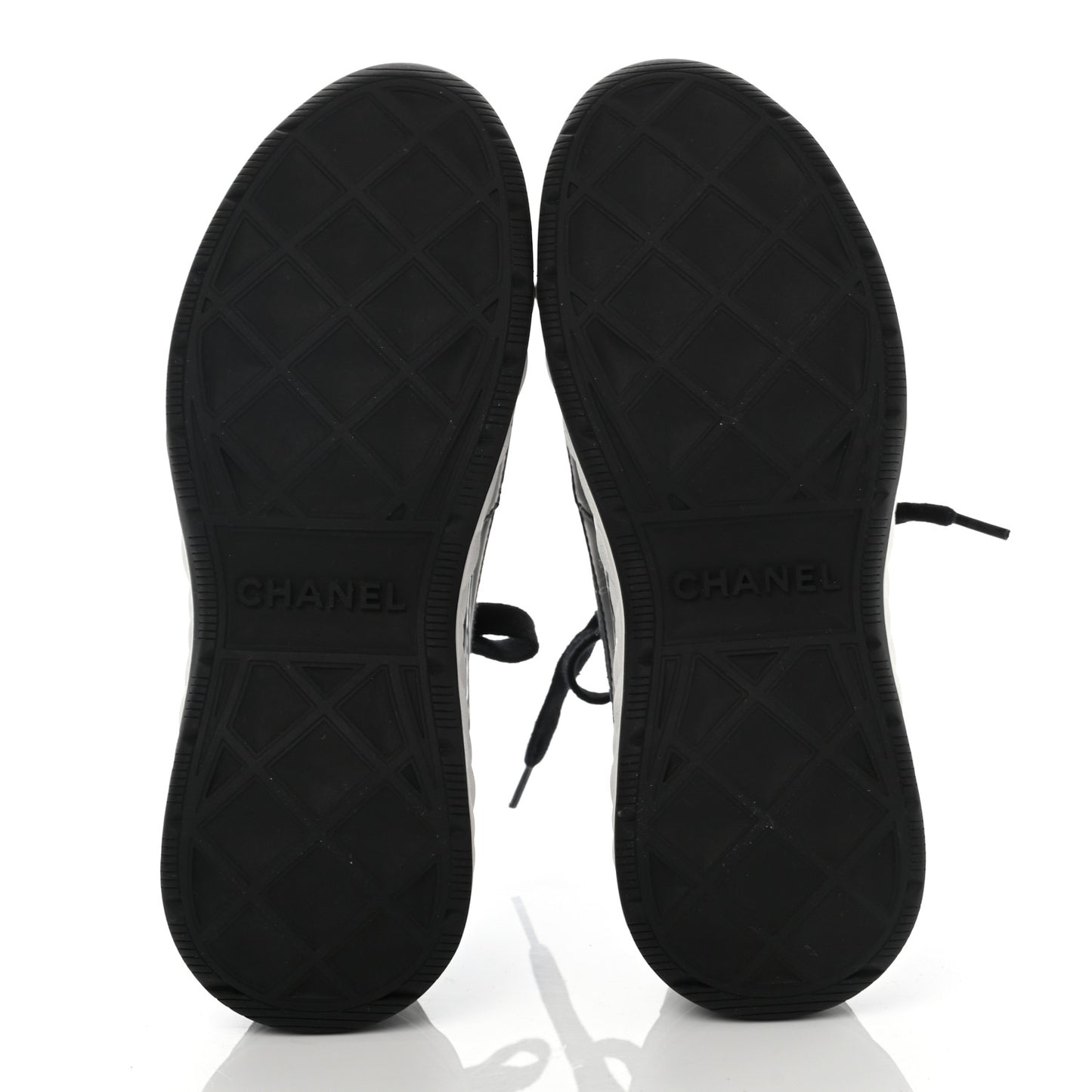 Velvet Calfskin Mixed Fibers CC Sneakers 35 Black