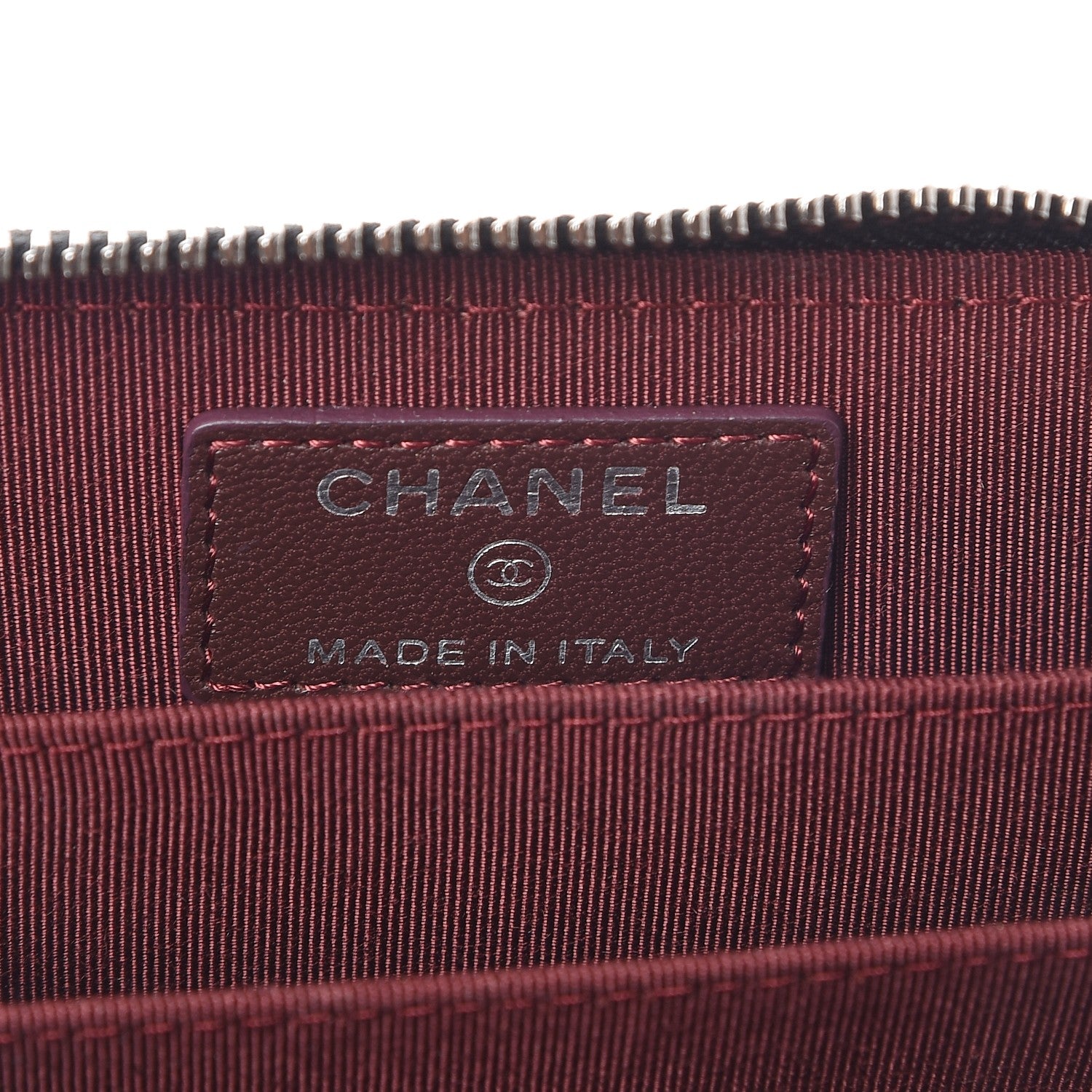Chanel Lambskin Quilted Zip Around Coin Purse Wallet Black 6 of 8