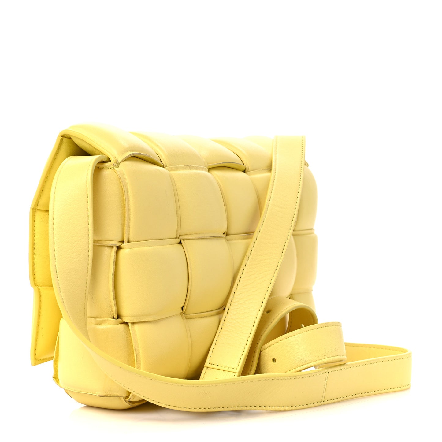 Nappa Maxi Intreccio Padded Cassette Crossbody Bag Sherbet