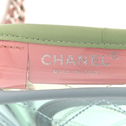 Chanel Lambskin PVC Quilted Mini Coco Splash Flap Blue Green 6 of 10