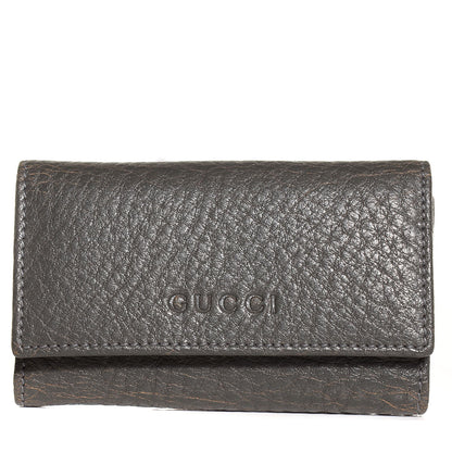Gucci Leather 6 Key Holder Case Grey 1 of 8