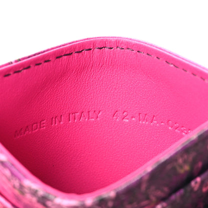 Christian Dior Calfskin Caro Printed Toile De Jouy Lady Dior Card Holder Pink 7 of 7