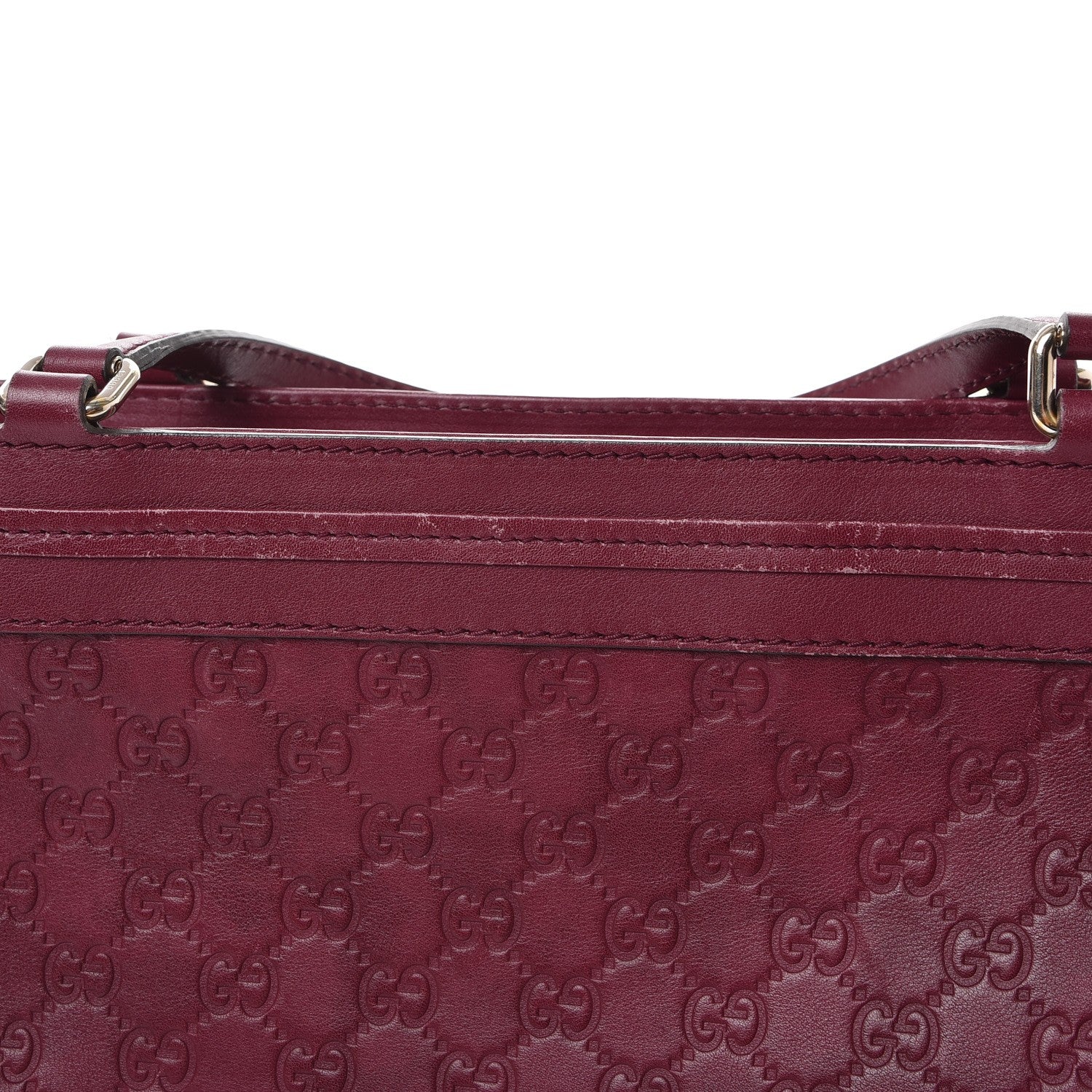 Gucci Guccissima Medium Mayfair Tote Cherry 8 of 19