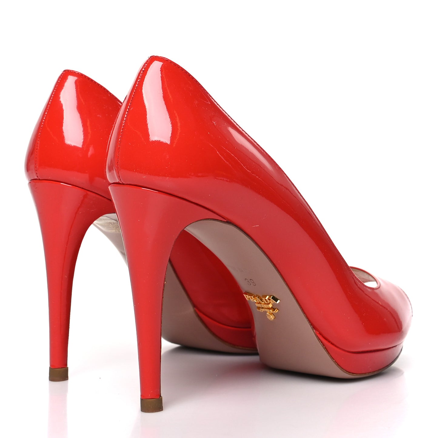 Vernice Peep Toe 95mm Pumps 39 Lacca