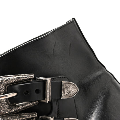 Saint Laurent Calfskin Mens Stan Buckle Ankle Boots 46 Black 13 of 13
