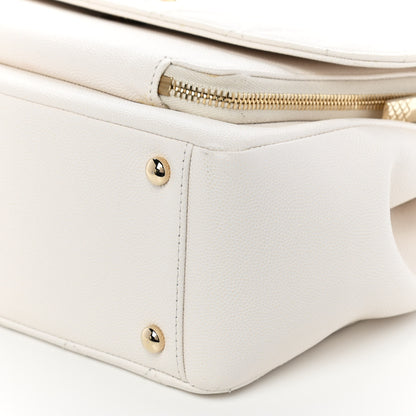 Chanel Caviar Quilted Large Business Affinity Flap White 10 of 11