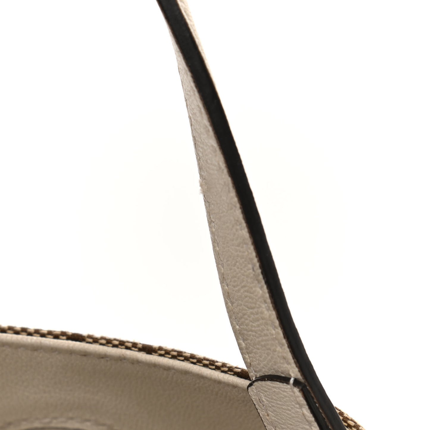 Monogram Calfskin Large Horsebit 1955 Tote Bag Beige Mystic White