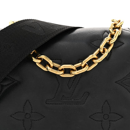 Louis Vuitton Calfskin Bubblegram Wallet On Strap Black 7 of 12