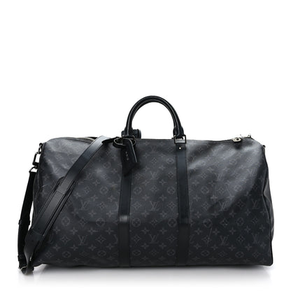 Louis Vuitton Monogram Eclipse Keepall Bandouliere 55 1 of 12