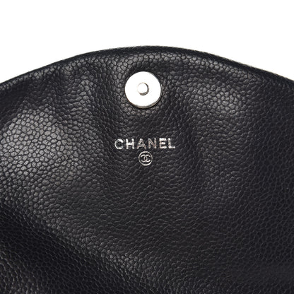 Chanel Caviar Half Moon Wallet On Chain WOC Black 5 of 11