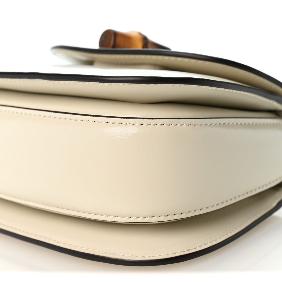 Boarded Dyana Lux Calfskin Web Mini Bamboo 1947 Top Handle Bag Mystic White