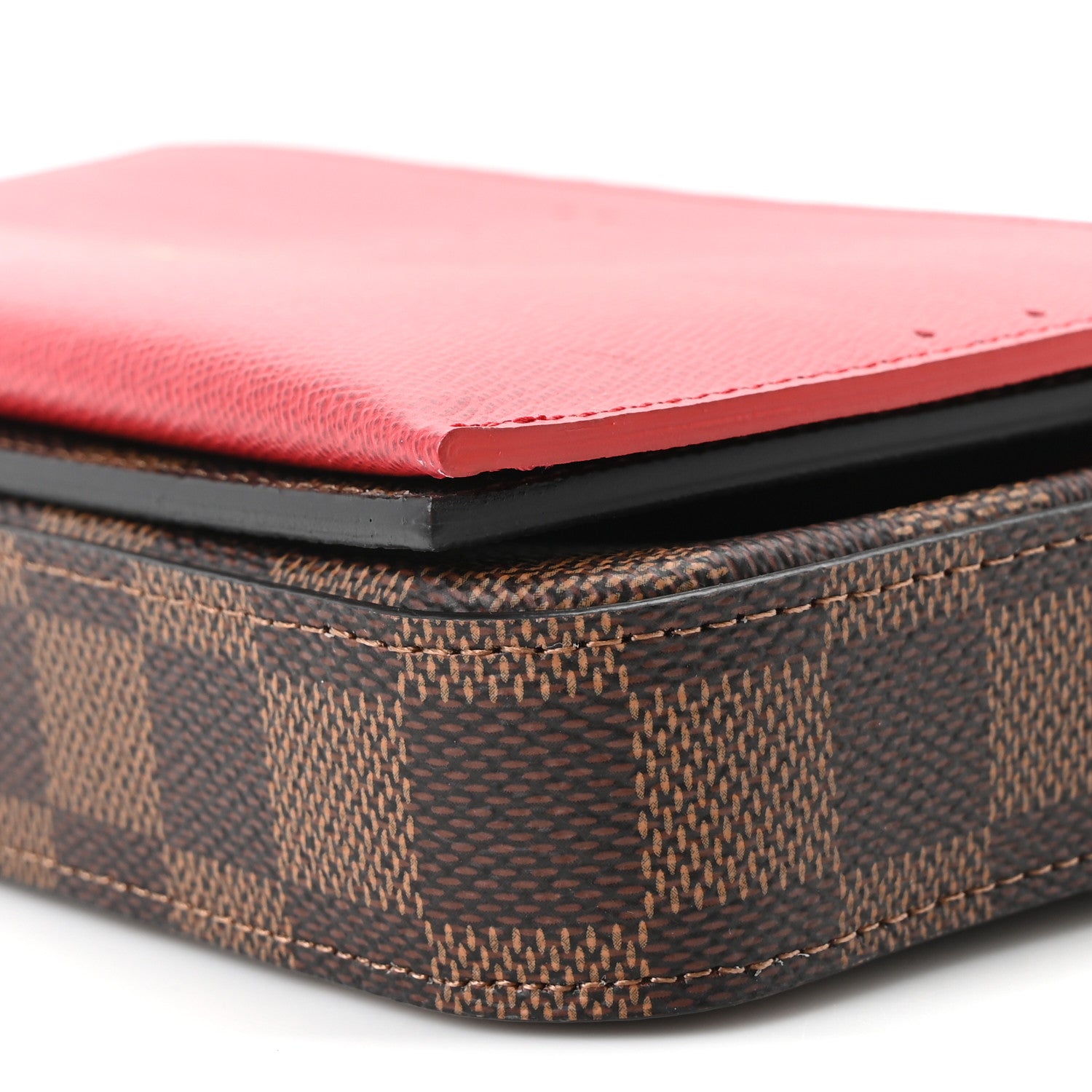 Louis Vuitton Damier Ebene Pochette Felicie Chain Wallet 14 of 15