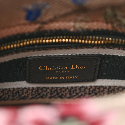 Christian Dior Canvas Petites Fleurs Embroidered Mini Lady D-Lite Rose Multicolor 6 of 11