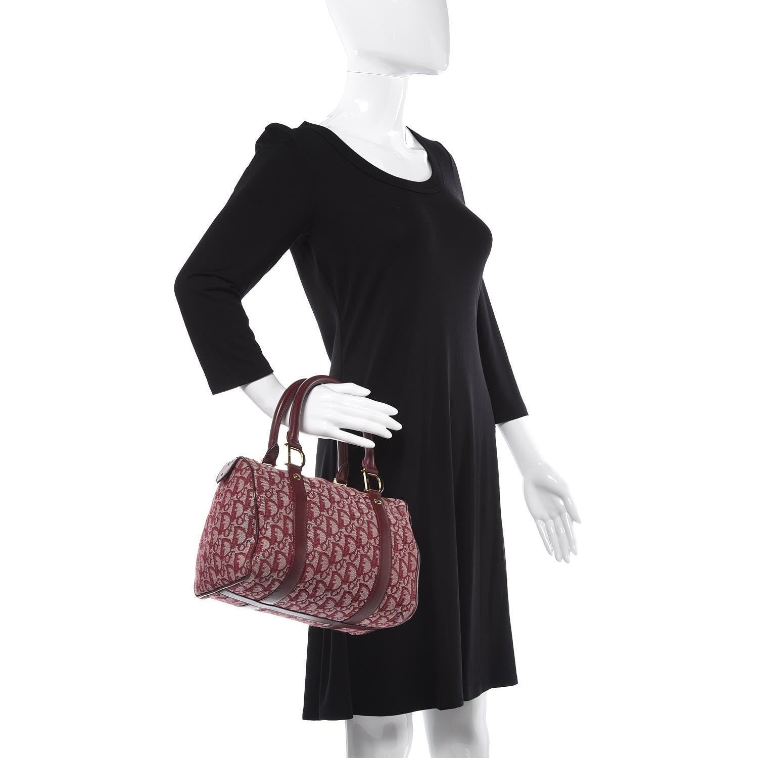 Christian Dior Monogram Boston Red 2 of 12