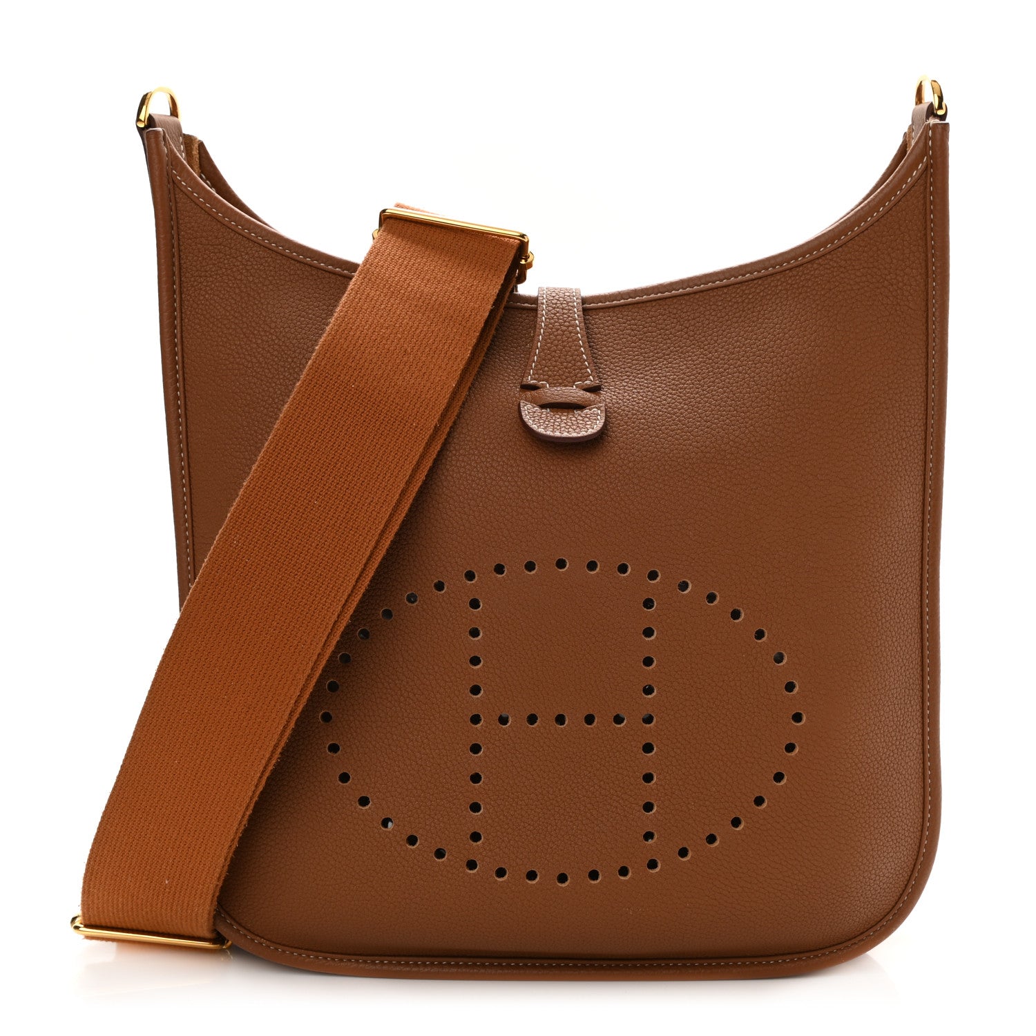Hermes Taurillon Clemence Evelyne III PM Gold 1 of 9