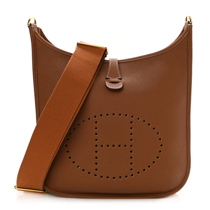 Hermes Taurillon Clemence Evelyne III PM Gold 1 of 9