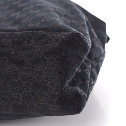 Gucci Monogram Large Horsebit Chain Hobo Black 6 of 13