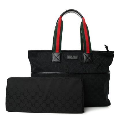 Gucci Monogram Web Large Diaper Tote Black 1 of 6