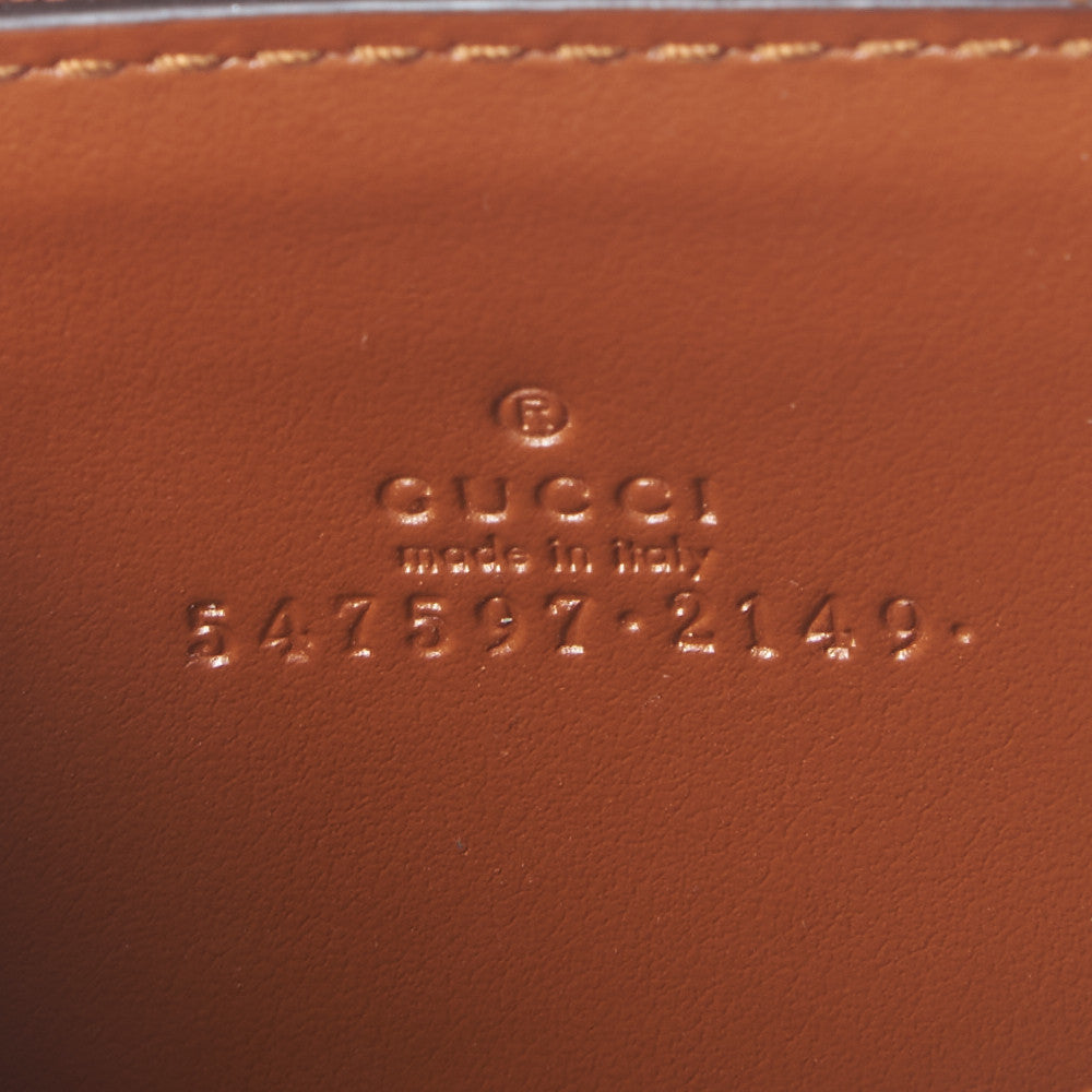 Plutone Calfskin Logo Zip Around Card Case Cuir