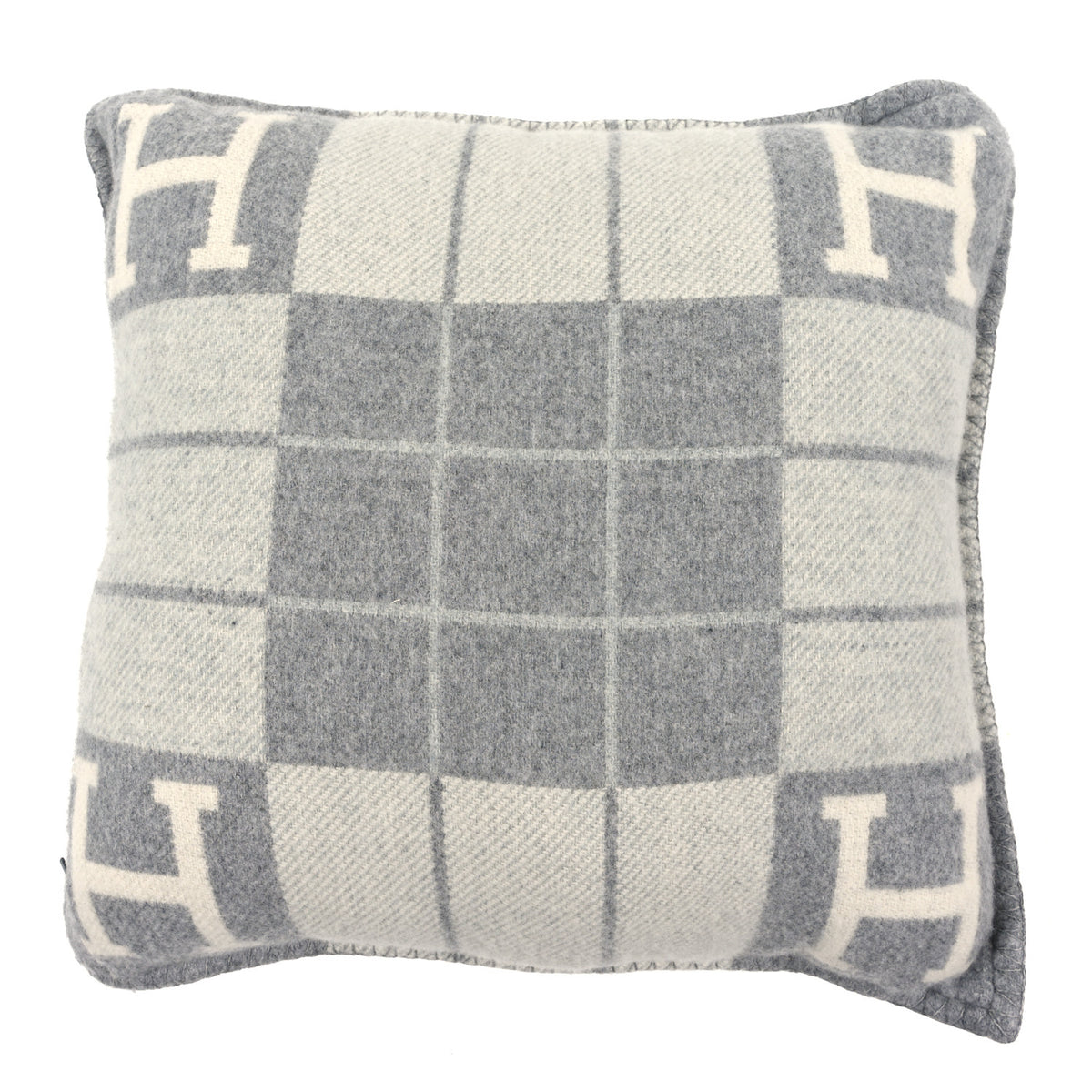 Wool Cashmere Avalon III Pillow PM Ecru Gris Clair