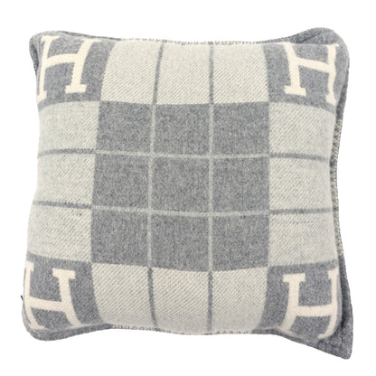 Hermes Wool Cashmere Avalon III Pillow PM Ecru Gris Clair 2 of 3