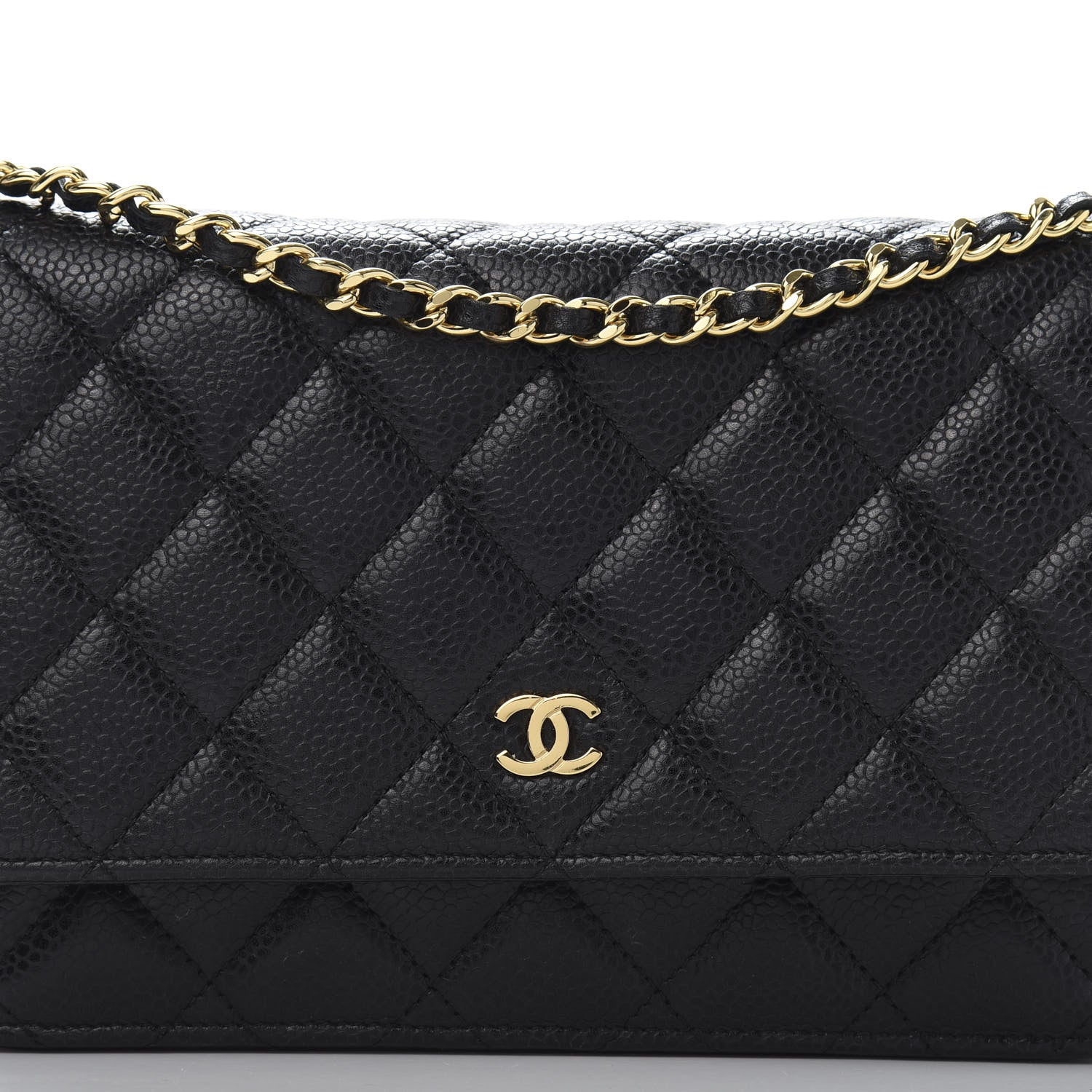 Chanel Caviar Quilted Wallet On Chain WOC Black 11 of 12