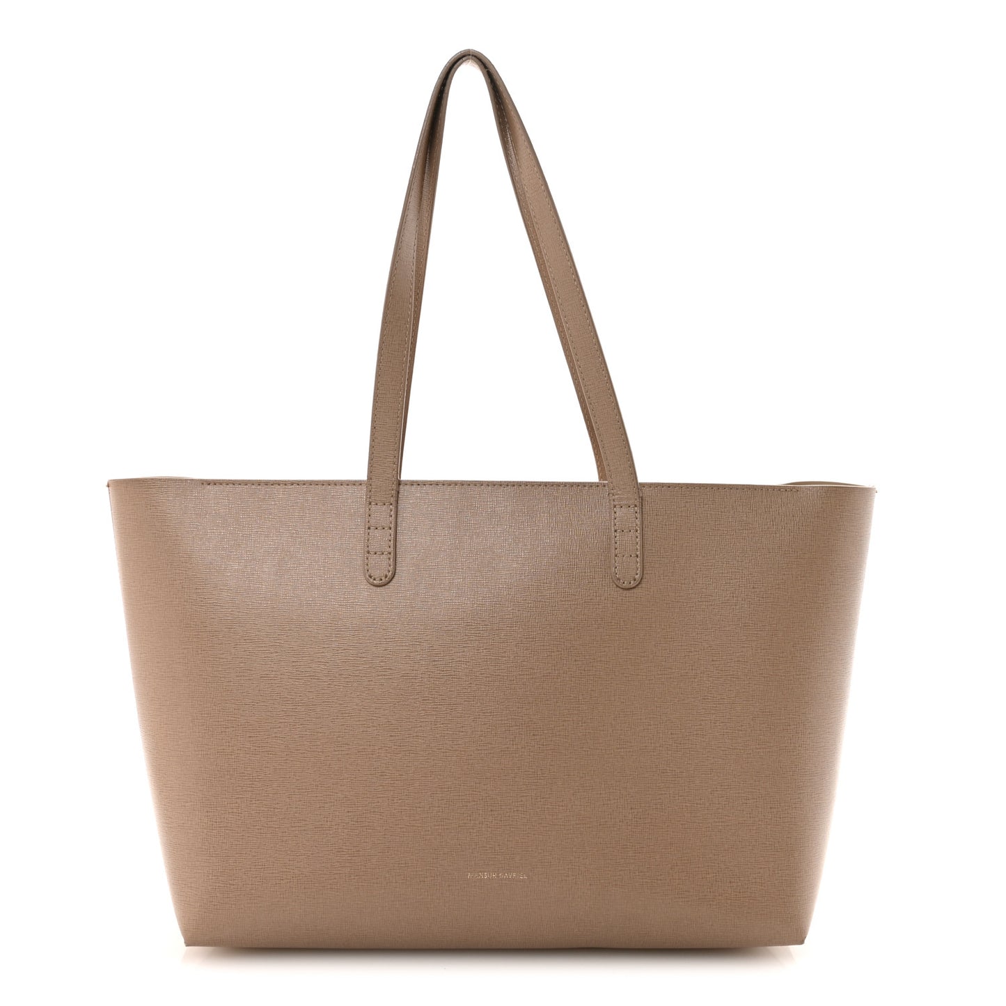 Saffiano Small Zip Tote Beige
