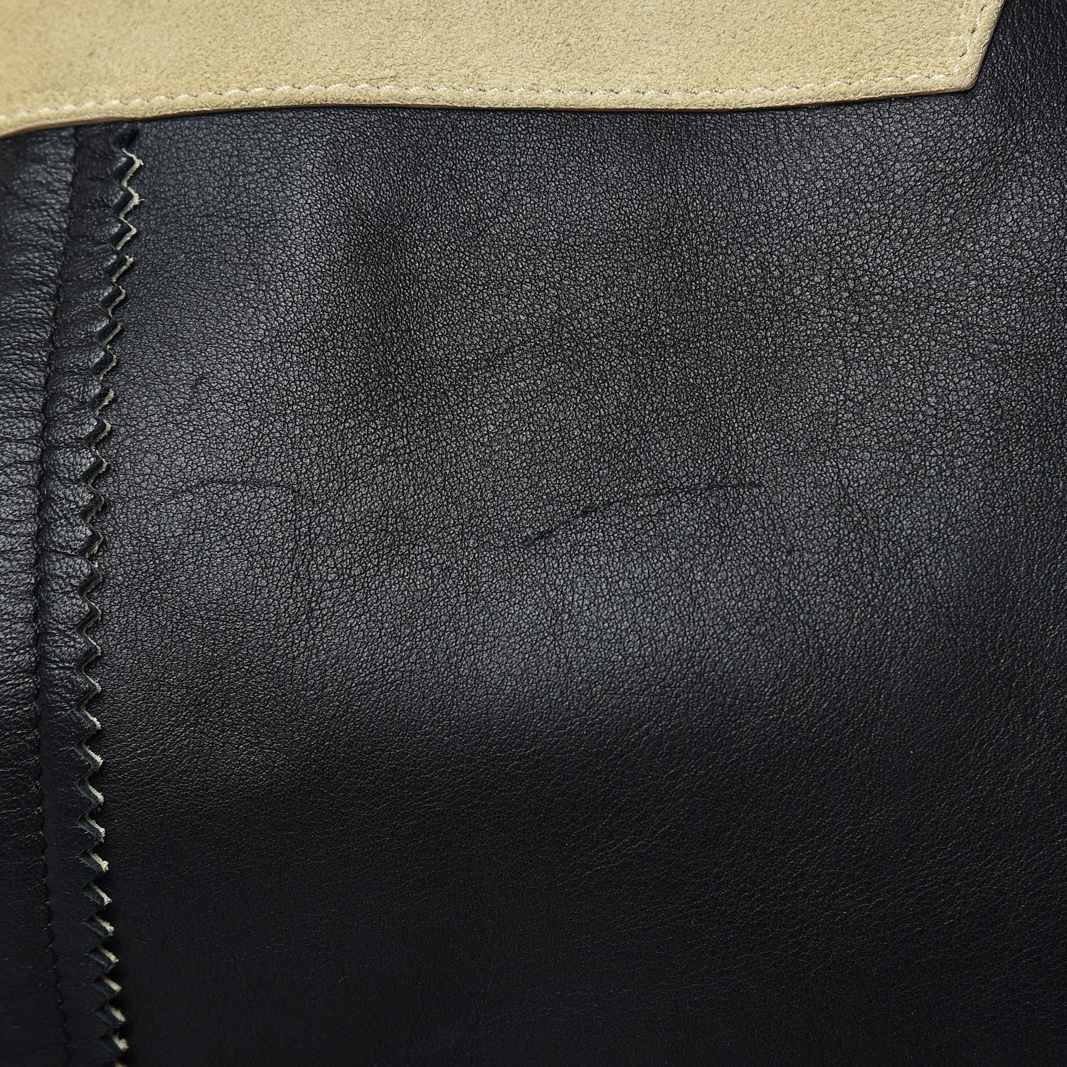 Proenza Schouler Smooth Calfskin Suede Paper Tote Black Beige 12 of 15