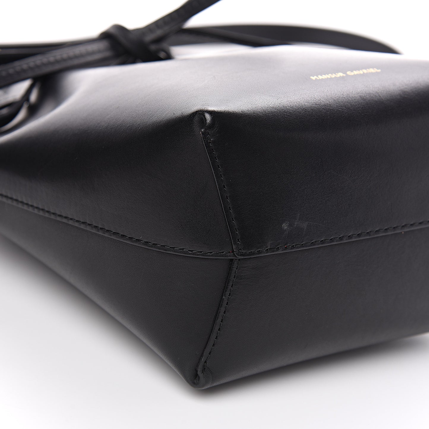 Vegetable Tanned Mini Mini Bucket Bag Black Flamma