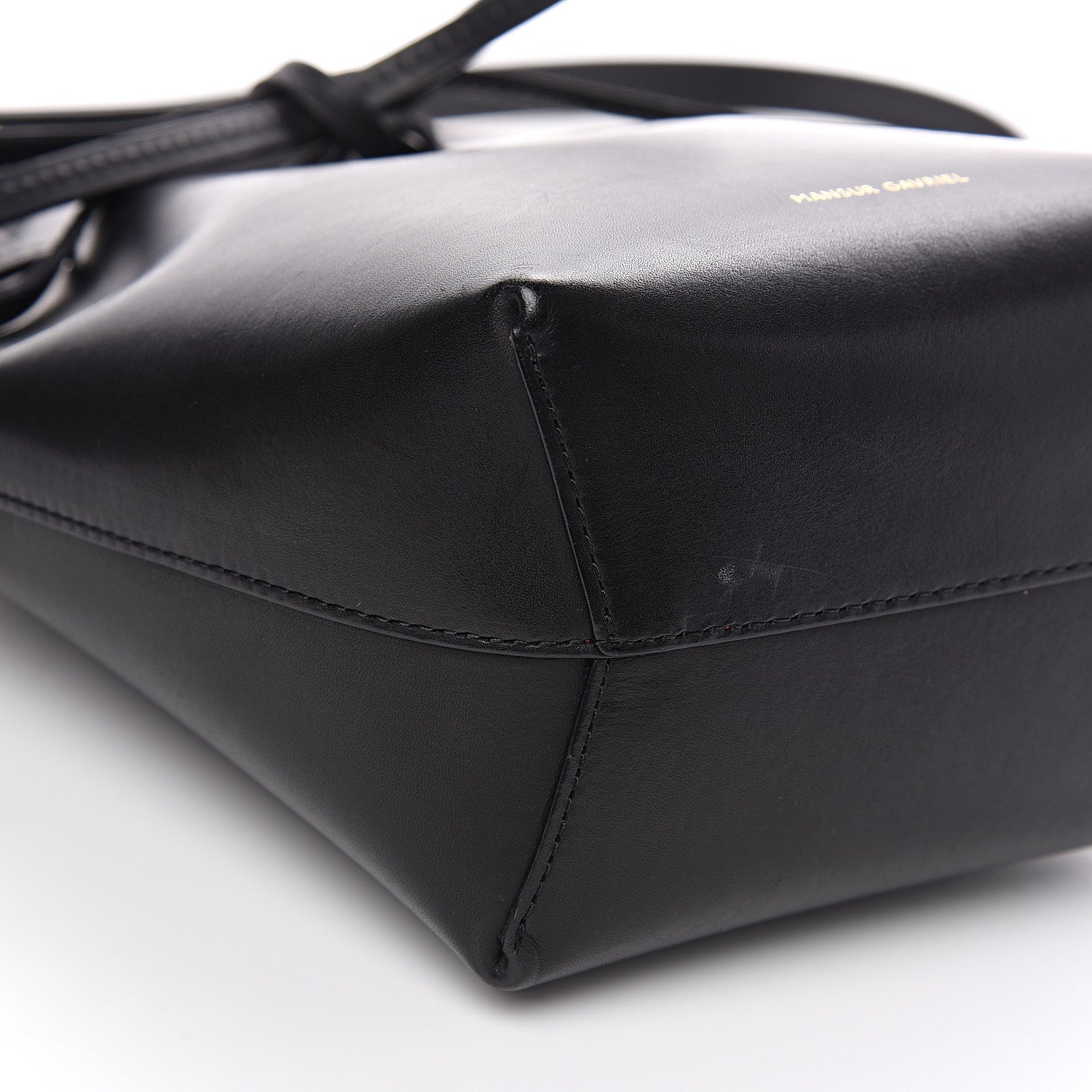 Mansur Gavriel Vegetable Tanned Mini Mini Bucket Bag Black Flamma 10 of 11
