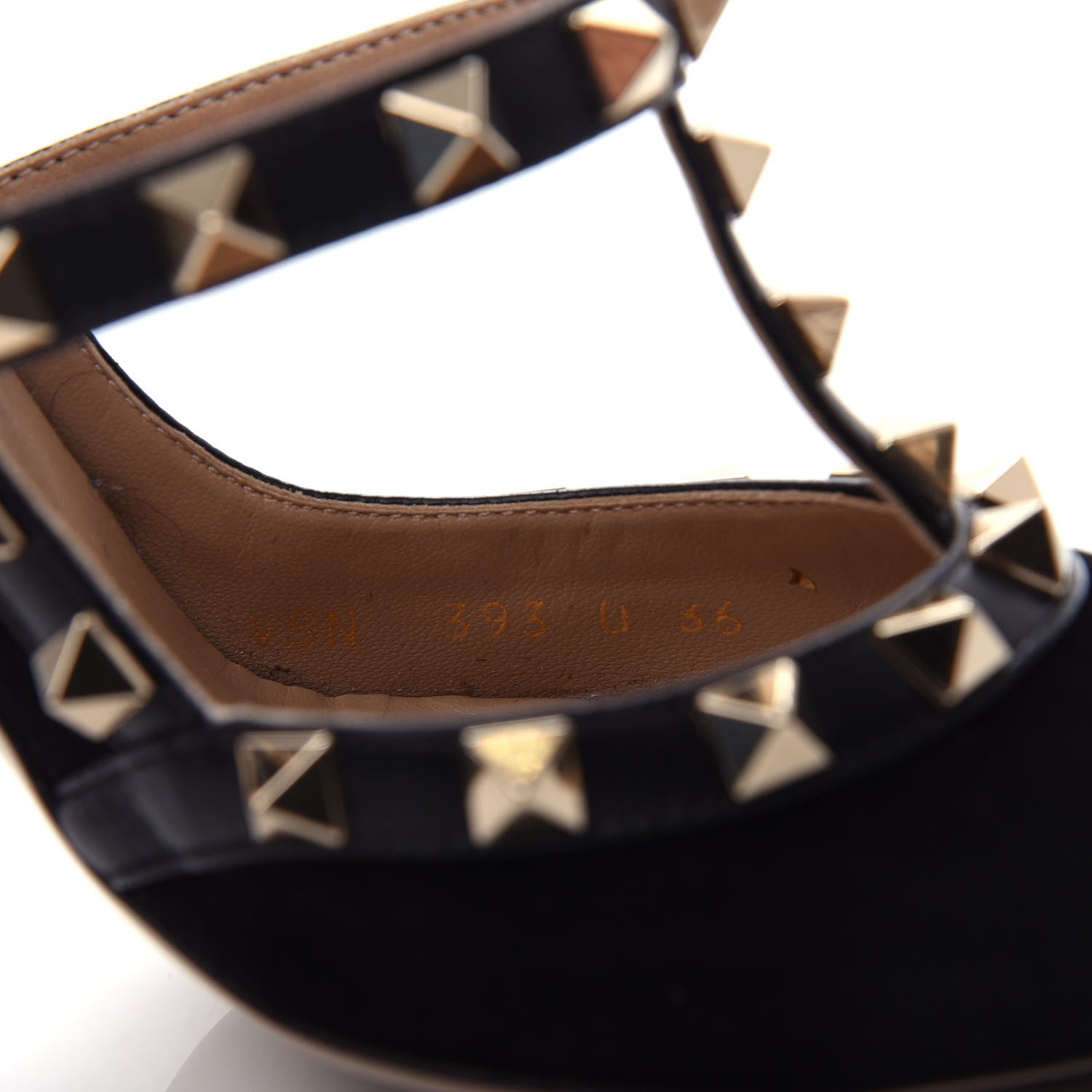 Valentino Garavani Suede Rockstud Ankle Strap Pumps 36 Black 10 of 10