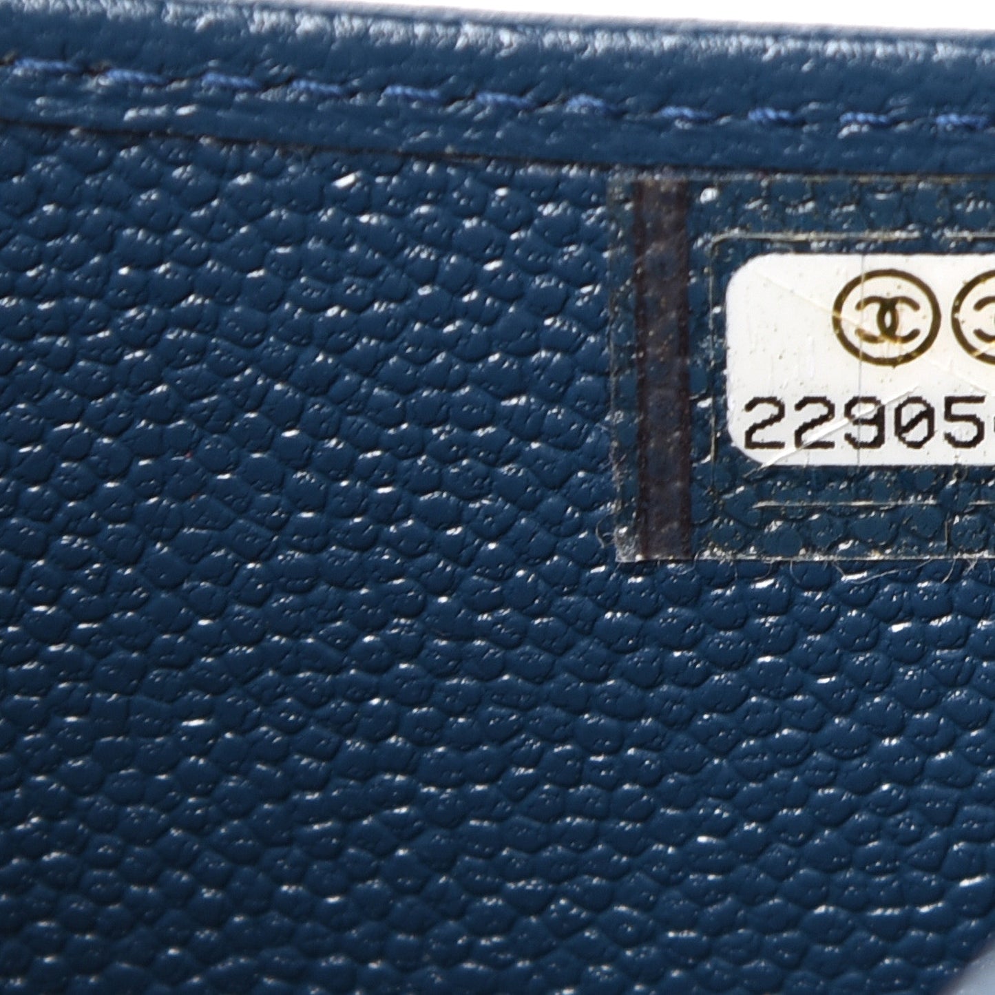 Caviar CC Button Zip Pouch Blue