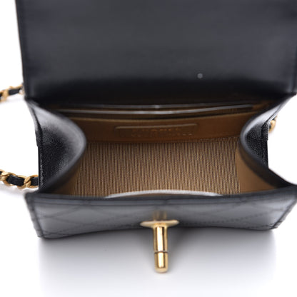Chanel Goatskin Chic Pearls Clutch On Chain Black 5 of 11