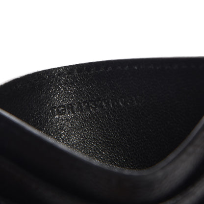Saint Laurent Grain De Poudre Matelasse Chevron Monogram Credit Card Case Black 6 of 8