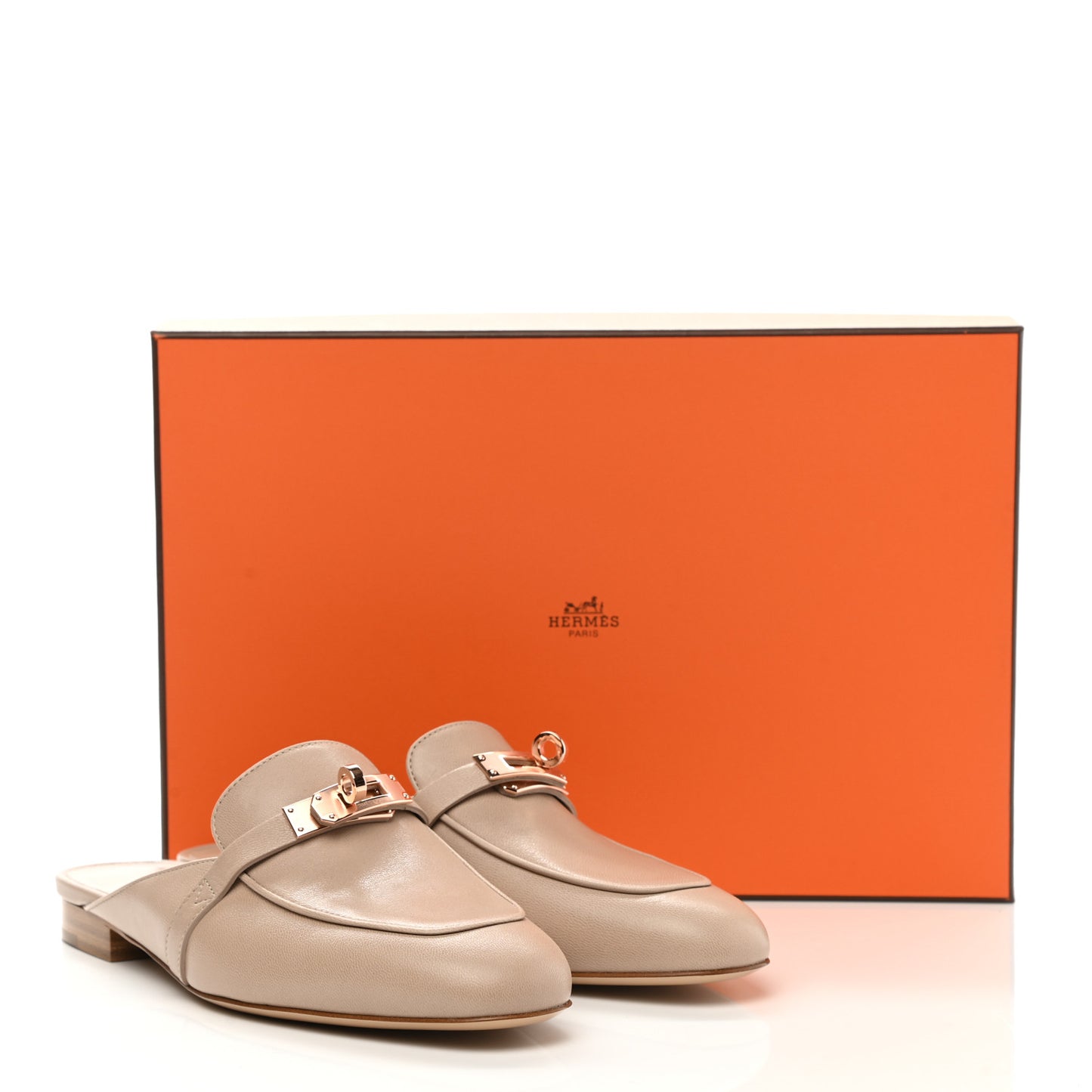 Calfskin Oz Mules 36.5 Blanc Gomme