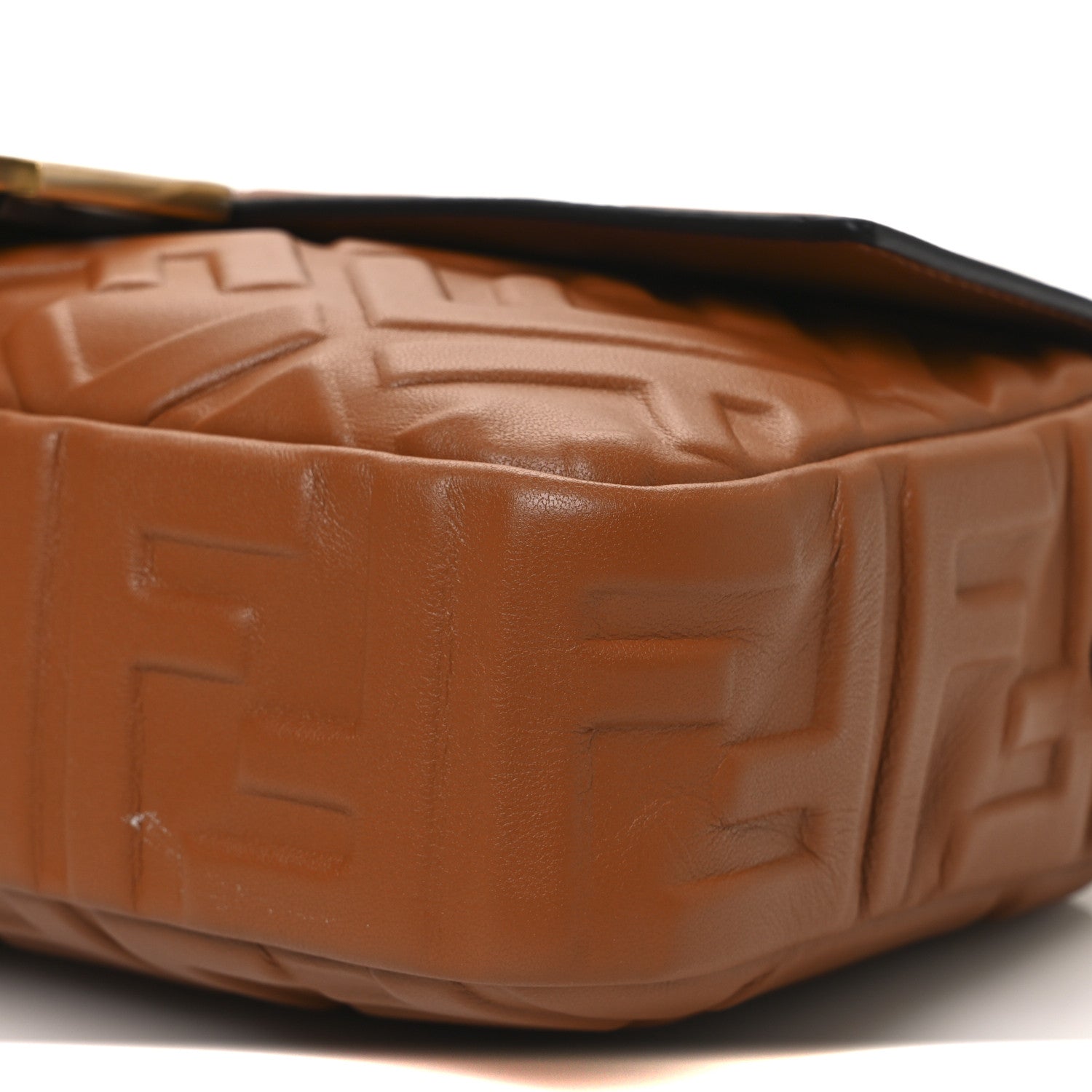 Fendi Nappa FF 1974 Embossed Baguette Brandy 1741362 – FASHIONPHILE