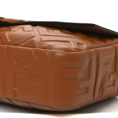 Fendi Nappa FF 1974 Embossed Baguette Brandy 10 of 11