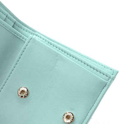 Chanel Caviar Quilted Compact Bifold Wallet Light Blue 9 of 11