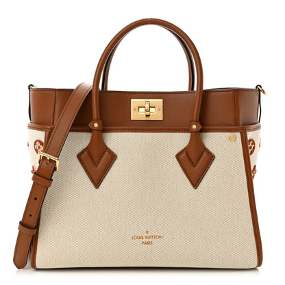 Louis Vuitton Canvas Calfskin Monogram On My Side PM Caramel Tan 1 of 11