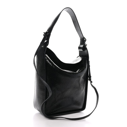 Balenciaga Extra Supple Calfskin Snakeskin Embossed Calfskin Small Tool 2.0 North-South Tote Black 4 of 9